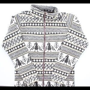 Columbia XL Women’s Brown White Bird Fleece Jacket